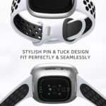 Maledan Breathable Sport Solo Loop Bands for Fitbit Versa 3/4, Sense/Sense 2 - Replacement Wristbands for Men and Women - Smart Watch Accessories - Image 4