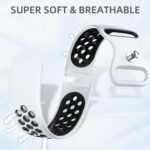 Maledan Breathable Sport Solo Loop Bands for Fitbit Versa 3/4, Sense/Sense 2 - Replacement Wristbands for Men and Women - Smart Watch Accessories - Image 5