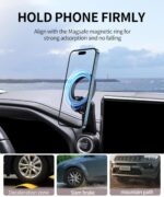 Car Phone Holder for Toyota Land Cruiser LC300 2022 2023 2024 Accessories Start Button Fixed Clip, Phone Mount Compatible with MagSafe, Cell Phone Holder That Does Not Affect Air Vent - Image 5