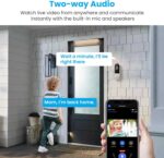 1080p Wireless Video Doorbell Camera with Chime, AI Human Detection, 2-Way Talk, Live View, Night Vision, Cloud Storage, 2.4G WiFi Only, Battery Powered, Indoor Outdoor Surveillance (Linen) - Image 4