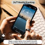 Smart Ring Health Tracker, Sleep&Exercise Monitor Heart Rate,Blood Oxygen,Fitness Trackers for Man&Women -Long Lasting Batteries,Waterproof Sleep Tracking Wearable (Silver, 12) - Image 4