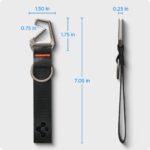Spigen Life Carabiner Lanyard Keychain Strap for Keys ID Badge Wallet Holder and Everyday Carry Items Wrist Keychain Ring Carabiner - Black - Image 4