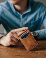 SERMAN BRANDS RFID Blocking Wallet Slim Bifold - Genuine Leather Minimalist Front Pocket Wallets for Men with Money Clip Gift - Image 3