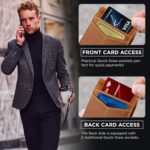 SERMAN BRANDS RFID Blocking Wallet Slim Bifold - Genuine Leather Minimalist Front Pocket Wallets for Men with Money Clip Gift - Image 4
