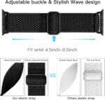 Lerobo Nylon Stretchy Solo Loop Watch Band, Compatible with Apple Watch Series 1-10, SE, Ultra 38/40/41/42/44/45mm/46mm/49mm, Adjustable Replacement Strap for Women Men - Image 4