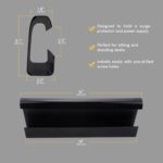 Cable Management Trays - 2-Pack 16-Inch Raceway Channels - Cord Holder Kit for Under Desk, Office, and Kitchen Use by Simple Cord (Black) - Image 4