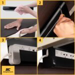 Cable Management Trays - 2-Pack 16-Inch Raceway Channels - Cord Holder Kit for Under Desk, Office, and Kitchen Use by Simple Cord (Black) - Image 6
