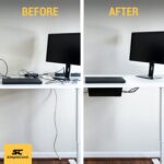 Cable Management Trays - 2-Pack 16-Inch Raceway Channels - Cord Holder Kit for Under Desk, Office, and Kitchen Use by Simple Cord (Black) - Image 7