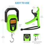 AMIR Digital Fishing Scale, 110lb/50kg Portable Luggage Scale, Electronic Fishing Scale with Lip Gripper, Digital Weight Scale with 38'' Tape Measure, Batteries Included - Image 5