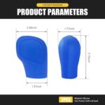 2 PCS Car Shift Knob Cover, Flexible Silicone Anti-Slip Scratch-Proof Dust-Proof Protector, Snug Fit Comfortable Handle Shift Cover with Opening Design, Universal for Automatic Cars (Blue) - Image 3