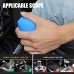 2 PCS Car Shift Knob Cover, Flexible Silicone Anti-Slip Scratch-Proof Dust-Proof Protector, Snug Fit Comfortable Handle Shift Cover with Opening Design, Universal for Automatic Cars (Blue) - Image 7