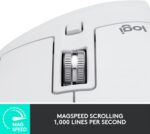 Logitech MX Master 3S Wireless Mouse, Ultra-fast Scrolling, 8K DPI, Track on Glass, Quiet Clicks, USB-C, Bluetooth, Windows, Linux, Chrome - Pale Grey - Image 5
