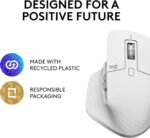 Logitech MX Master 3S Wireless Mouse, Ultra-fast Scrolling, 8K DPI, Track on Glass, Quiet Clicks, USB-C, Bluetooth, Windows, Linux, Chrome - Pale Grey - Image 6