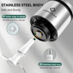 LINKChef Food Chopper, 8 Cup Food Processor Mini Electric, 2L 600W Meat Grinder with 4 Bi-Level Blades, Stainless Steel Mincer for Kitchen, Vegetable, Onion, Garlic, Salad, Baby Food, Fruit, Nuts - Image 5