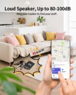 Wallet Tracker Card for Apple Find My, Rechargeable Bluetooth Tracker (iOS Only), IP68 Waterproof Key Finder Locator with Sound, Alternative to Air Tag Smart Card with Key Chain Hole (1 Pack) - Image 5