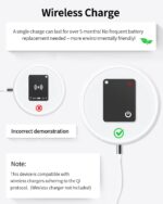 Wallet Tracker Card for Apple Find My, Rechargeable Bluetooth Tracker (iOS Only), IP68 Waterproof Key Finder Locator with Sound, Alternative to Air Tag Smart Card with Key Chain Hole (1 Pack) - Image 6