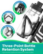 VICTGOAL Bicycle Water Bottle Holder for Airtag Bike Mount Hidden Waterproof Anti-Theft Tracker Case for Road Mountain Bikes Bottles Cage (DarkBlack) - Image 4