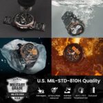 KOSPET Tank T3 Ultra GPS Smart Watch for Men-Pressure/Altitude/Compass, Extra-Large Battery, Stainless Steel Unibody Rugged Military Smartwatch Make/Answer Call, 5ATM Waterproof (2 Bands) - Image 3