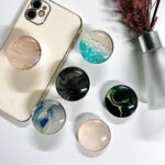 Clear Crystal Glitter Collapsible Expanding Moblile Cell Phone Grip Stand Holder for Smartphones and Tablets Phone Accessory (Green) - Image 5