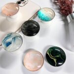 Clear Crystal Glitter Collapsible Expanding Moblile Cell Phone Grip Stand Holder for Smartphones and Tablets Phone Accessory (Green) - Image 6
