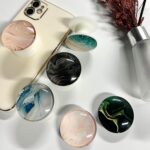 Clear Crystal Glitter Collapsible Expanding Moblile Cell Phone Grip Stand Holder for Smartphones and Tablets Phone Accessory (Green) - Image 7