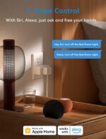 meross Smart Plug Mini Support Apple HomeKit, Siri, Alexa, App Control, Timer, 15A & Reliable Wi-Fi, No Hub Needed, 2.4G WiFi Only, 2 Pack - Image 3