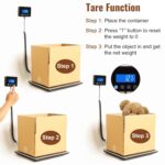 Miseyo 660lbs Heavy Duty Digital Shipping Scale - 0.7oz High Accurate Stainless Steel Postal Scale for Packages, Luggage, Small Business, Warehouse, Battery & Charging Cable Included - Image 6