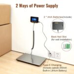 Miseyo 660lbs Heavy Duty Digital Shipping Scale - 0.7oz High Accurate Stainless Steel Postal Scale for Packages, Luggage, Small Business, Warehouse, Battery & Charging Cable Included - Image 7