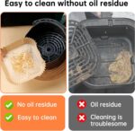 100Pcs Air Fryer Liners Compatible with Gourmia, Square Disposable Parchment Paper for Air Fryer, Non-Stick Unbleached Paper Liner for Frying, Baking, Roasting and Microwave - Image 6