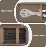 Hard Carrying Case for Garmin Xero C1 Pro Ballistic Precision Chronograph, Compact Chronograph Storage Holder with Mesh Bag fit USB Cable, Cleaning Cloth, USB Charging Adapters, Brown - Image 5