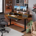 Dual Motor Electric Standing Desk Frame for Home Office Height and Length Adjustable Sit Stand Desk Legs Ergonomic Stand Up Desk Frame with 350lbs Powerful Motor & 3 Memory Settings (Black) - Image 3