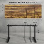 Dual Motor Electric Standing Desk Frame for Home Office Height and Length Adjustable Sit Stand Desk Legs Ergonomic Stand Up Desk Frame with 350lbs Powerful Motor & 3 Memory Settings (Black) - Image 4