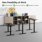 Dual Motor Electric Standing Desk Frame for Home Office Height and Length Adjustable Sit Stand Desk Legs Ergonomic Stand Up Desk Frame with 350lbs Powerful Motor & 3 Memory Settings (Black) - Image 5