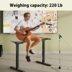 Dual Motor Electric Standing Desk Frame for Home Office Height and Length Adjustable Sit Stand Desk Legs Ergonomic Stand Up Desk Frame with 350lbs Powerful Motor & 3 Memory Settings (Black) - Image 7