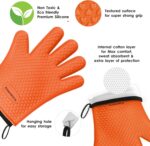KITCHEN PERFECTION Silicone Smoker Oven Gloves -Extreme Heat Resistant BBQ Gloves -Handle Hot Food Right on Your Smoker Grill Fryer & Pit | Waterproof Oven Mitts |Superior Value Set+3 Bonuses - Image 4