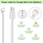 Power Cord for Google Nest Cam (Battery) Only, Weatherproof Charging Cable - 6 ft/2m - Image 3