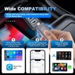 2 in 1 Mini Android Auto and Wireless CarPlay Adapter Convert Factory Wired to Wireless Dongle, Compact Size USB CarPlay Wireles Stick AAndroid Auto Adapter for iOS 12+/Android No Delay - Image 7