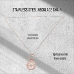 Airtag Necklace for Adults, Metal Jewelry Chain Airtag Holder Necklace for Women Men GPS Tracker Necklace Compatible with Air Tag (Rose Gold) - Image 5