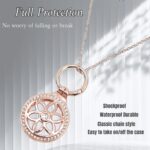 Airtag Necklace for Adults, Metal Jewelry Chain Airtag Holder Necklace for Women Men GPS Tracker Necklace Compatible with Air Tag (Rose Gold) - Image 6