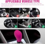 2 PCS Shift Knob Cover, Non-Slip Breathable Shifter Handle Anti-Scratch Protector, Side Opening Design Cleanable Shift Lever Decoration, Universal for Automatic Transmission Cars (Pink) - Image 7
