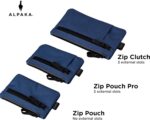 ALPAKA Zip Pouch Ocean Blue X-Pac - RFID-Blocking Small Cash and Card Zip Wallet with Carbon Neutral, Weatherproof Fabrics, YKK Zipper, EDC Pouch for Men Travel - Image 5