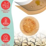 100 Packs 7.9 Inch Round Liners for Ninja Air Fryer, Non-stick Parchment Paper for 5-8 QT Air Fryers, Baking Paper for Microwave Oven - Image 4