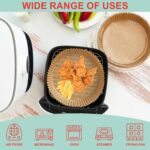 100 Packs 7.9 Inch Round Liners for Ninja Air Fryer, Non-stick Parchment Paper for 5-8 QT Air Fryers, Baking Paper for Microwave Oven - Image 7