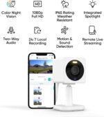 Wyze Cam OG Indoor/Outdoor 1080p Wi-Fi Smart Home Security Camera with Color Night Vision, Built-in Spotlight, Motion Detection, 2-Way Audio, Compatible with Alexa & Google Assistant, White - Image 3