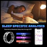 Smart Ring Fitness Tracker Ring - Health Sleep Heart Rate Blood Oxygen Blood Pressure Tracker,Fashionable Diamond Style,IP68, Compatible with iOS,Android, Remote Photograph, Family Care(9#) - Image 8