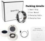 Smart Ring Fitness Tracker Ring - Health Sleep Heart Rate Blood Oxygen Blood Pressure Tracker,Fashionable Diamond Style,IP68, Compatible with iOS,Android, Remote Photograph, Family Care(9#) - Image 10