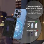 MagSafe Wallet For Men,Versatile Wallets with Pop-Up Card case, Rfid Blocking,ID Window,Card case with magnetic suction for flexible carrying,Wallet Gift For Male(black) - Image 4