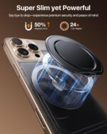 andobil [2025 Ultra-Thin] Magnetic Phone Grip for MagSafe [360° Rotate] Phone Ring Holder & Kickstand, Compatible with MagSafe Accessories iPhone 16 Pro Max/Plus iPhone 15/14/13/12, One-Hand Grip - Image 5