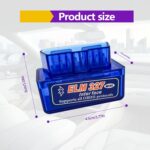 Mini ELM327 OBDII Car Auto Diagnostic Scanner, Professional Car Bluetooth Failure Detector Scan Tool and Code Reader Compatible with Android Windows Devices - Image 3