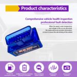 Mini ELM327 OBDII Car Auto Diagnostic Scanner, Professional Car Bluetooth Failure Detector Scan Tool and Code Reader Compatible with Android Windows Devices - Image 4